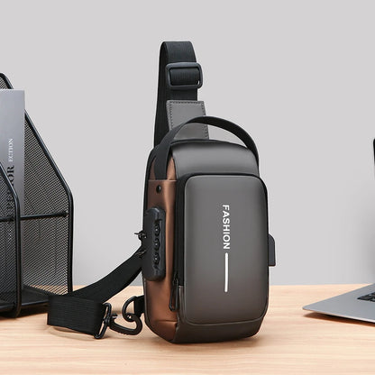 Men Anti Theft Chest Bag Shoulder USB Charging Crossbody Package School Short Trip Messengers Gym Men's Sling Sports Pack