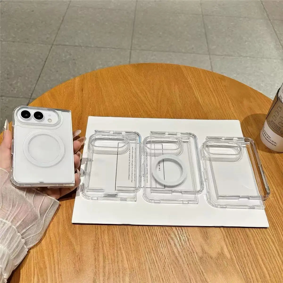 3/2/1 Pcs Luxury Magnetic Phone Case for iPhone Ultra 18 iPhone Fold Slim Protection for Magsafe Transparent Shockproof PC Cover