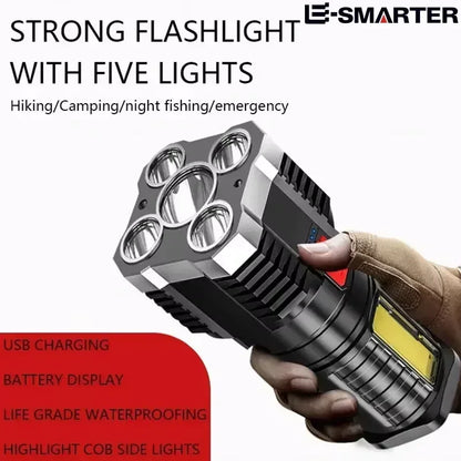 5LED Rechargeable Camping Spotlight - Urbizia
