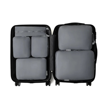 6Pcs Travel Compression Packing Cubes Bag Waterproof Handheld Clothe Separation Storage Bag Portable Suitcase Clothes Organizers