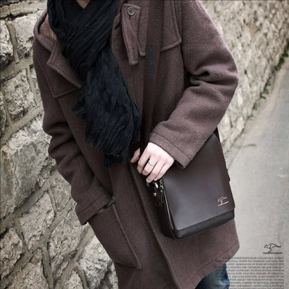 New Luxury Brand Men Shoulder Bag Leather Classic Men Bag Vintage Casual Men Messenger Bag Promotion Business Crossbody Bag Male
