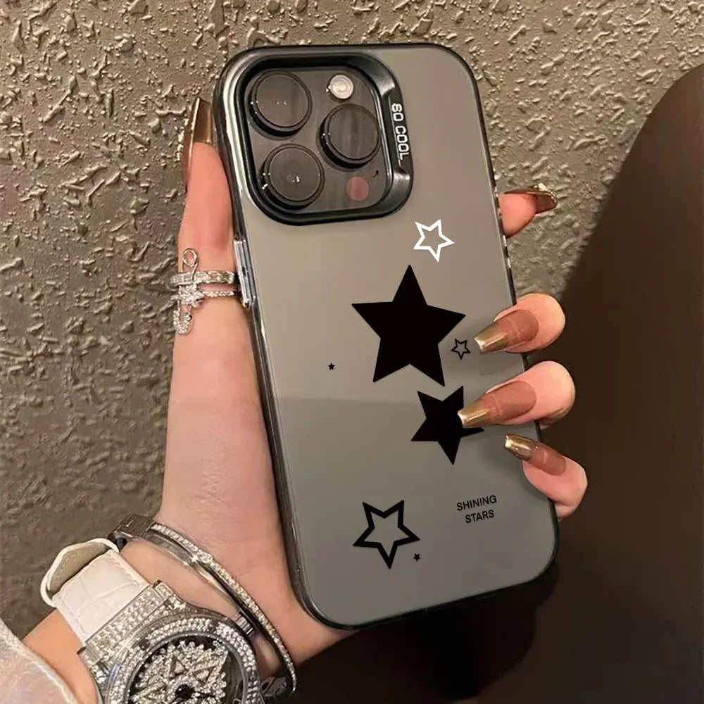 Luxury INS Star Hard Matte Case for iPhone