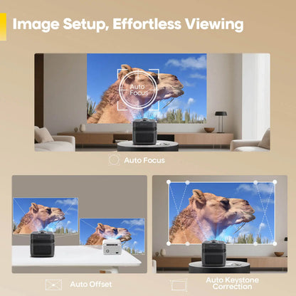 Magcubic Auto Focus Ultra Short Throw Projector 900ANSI With Auto Offset 1080P 8K HD WiFi6 BT5.4 Allwinner H726 Voice HY450C