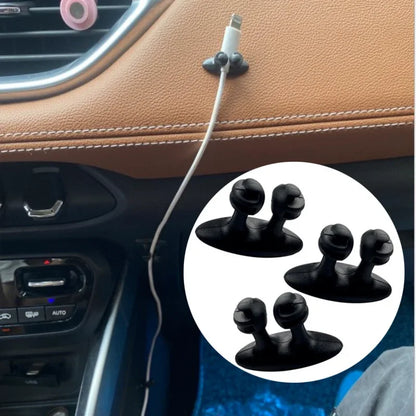 Car Dashboard Phone Charger Cable Manager Hook Headphone Line Organizer Clasp Clamp Holder Auto Interior Accessories