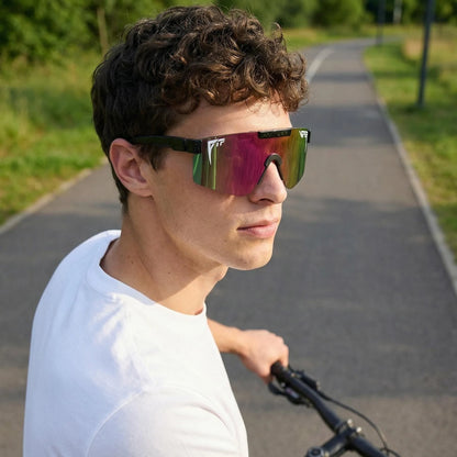 Youth Stylish Windproof Sunglasses Men Women Anti-Dust Colorful Goggles for Skateboard Cycling Hiking Running Outdoor Sports