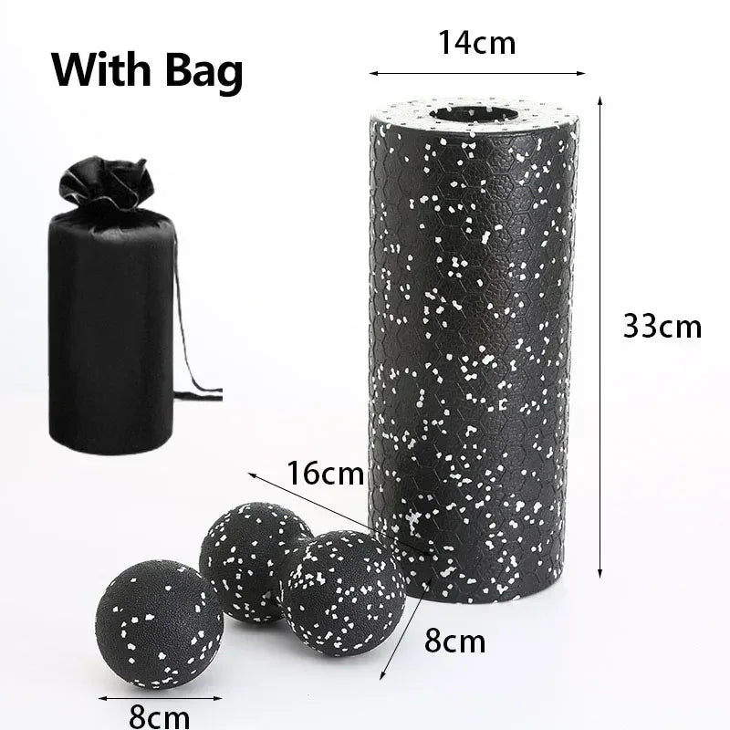 Hollow Yoga Roller Massage Peanut Ball Set EPP Fitness Foam Column For Back Pain Legs Hip Deep Tissue Stretching Muscle Relax - Urbizia