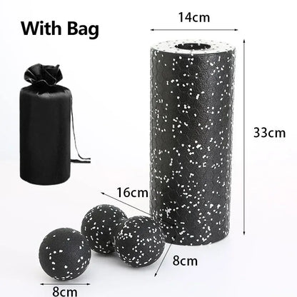 Hollow Yoga Roller Massage Peanut Ball Set EPP Fitness Foam Column For Back Pain Legs Hip Deep Tissue Stretching Muscle Relax - Urbizia