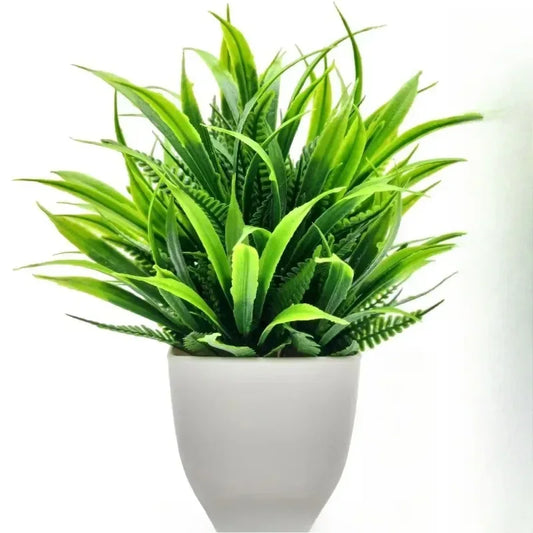 1PC Artificial Plant with Plastic Pot for Home Office Desk Living Room Bedroom Decor Fake Greenery No Maintenance Required - Urbizia