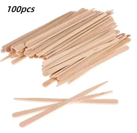 Disposable Wooden Spatulas & Hygiene Sticks (100 Pcs Set)
