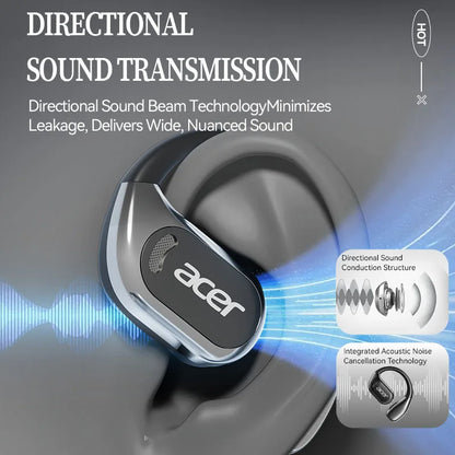 [Official Acer Product] Ohr510 Wireless Bluetooth Headphones Open-Ear Design Comfortable for Wearing Sports Running Fitness Compatible with Mobile Phones Tablets Laptops Multi-Device Compatibility