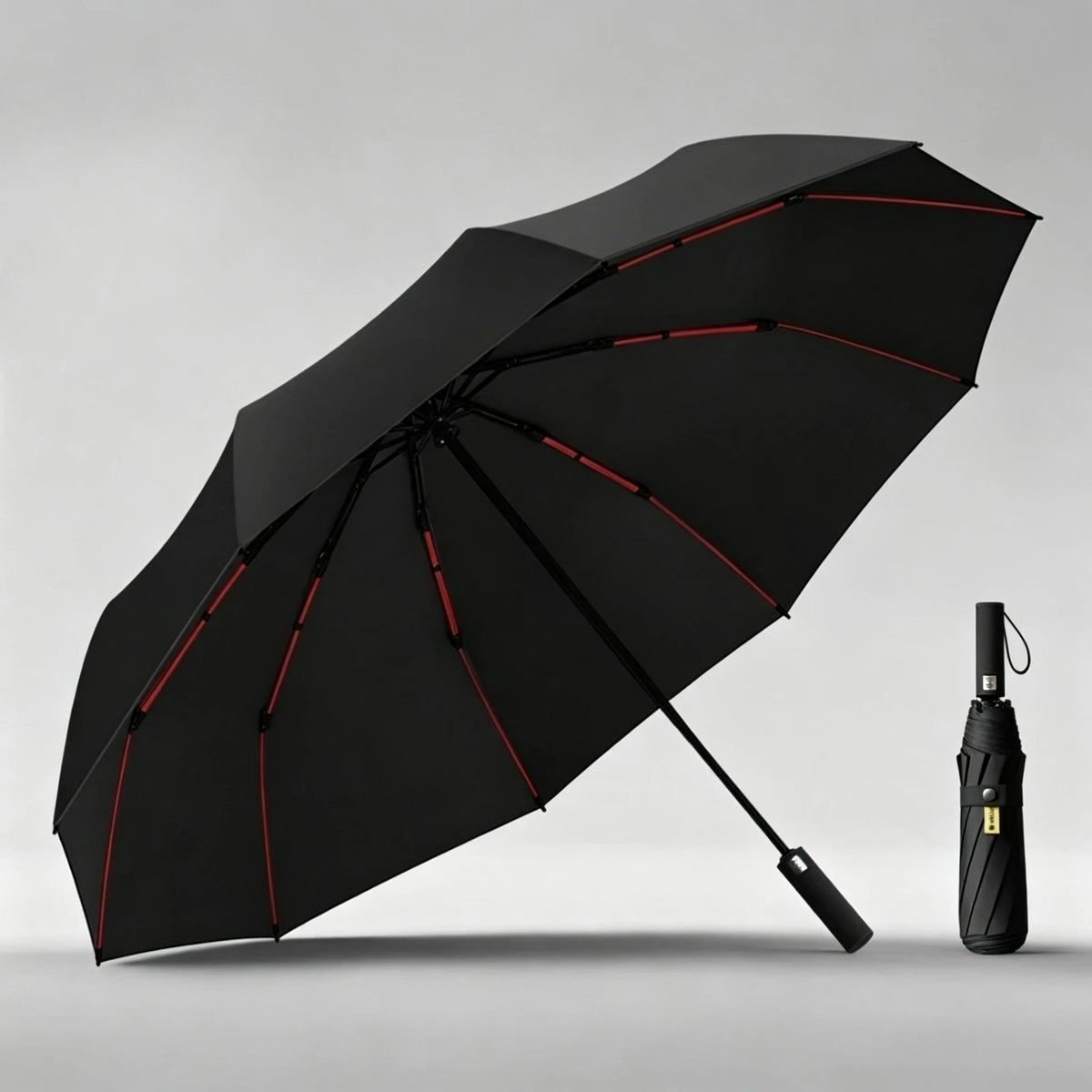 125CM Triple Fold Double Layer Double Keel Super Large Men Umbrella Sunscreen Extra Folding Rain Umbrella for Outdoor Daily
