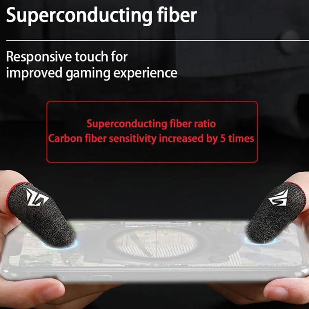2pcs Fingertip Sleeve Esports Gloves For PUBG Gamer Sweatproof Anti-slip Touch Screen Hand Grip Finger Cot Gaming Finger Cover