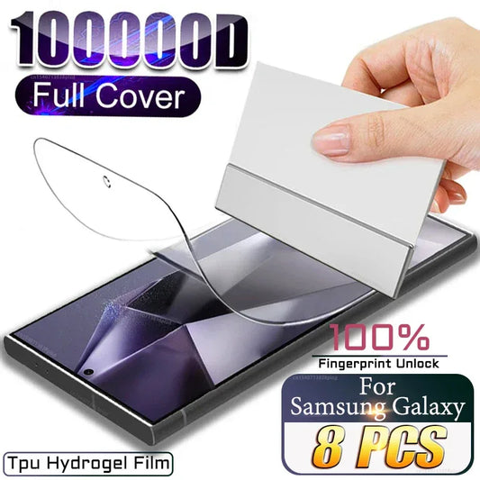 8-Pack Hydrogel Screen Protector for Samsung Galaxy