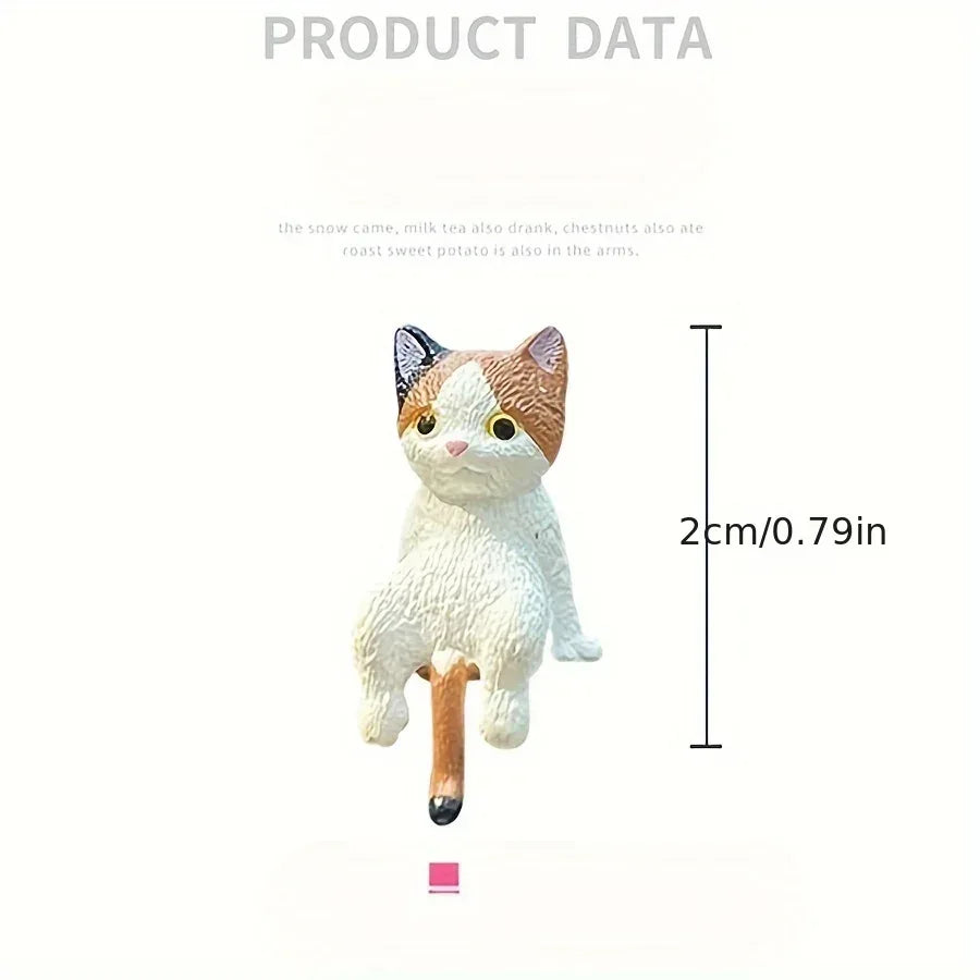 4PCS Car ornament, cute cat, lazy cat, lazy cat, center console screen decoration ornament, rearview mirror, reclining doll - Urbizia