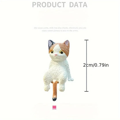 4PCS Car ornament, cute cat, lazy cat, lazy cat, center console screen decoration ornament, rearview mirror, reclining doll - Urbizia