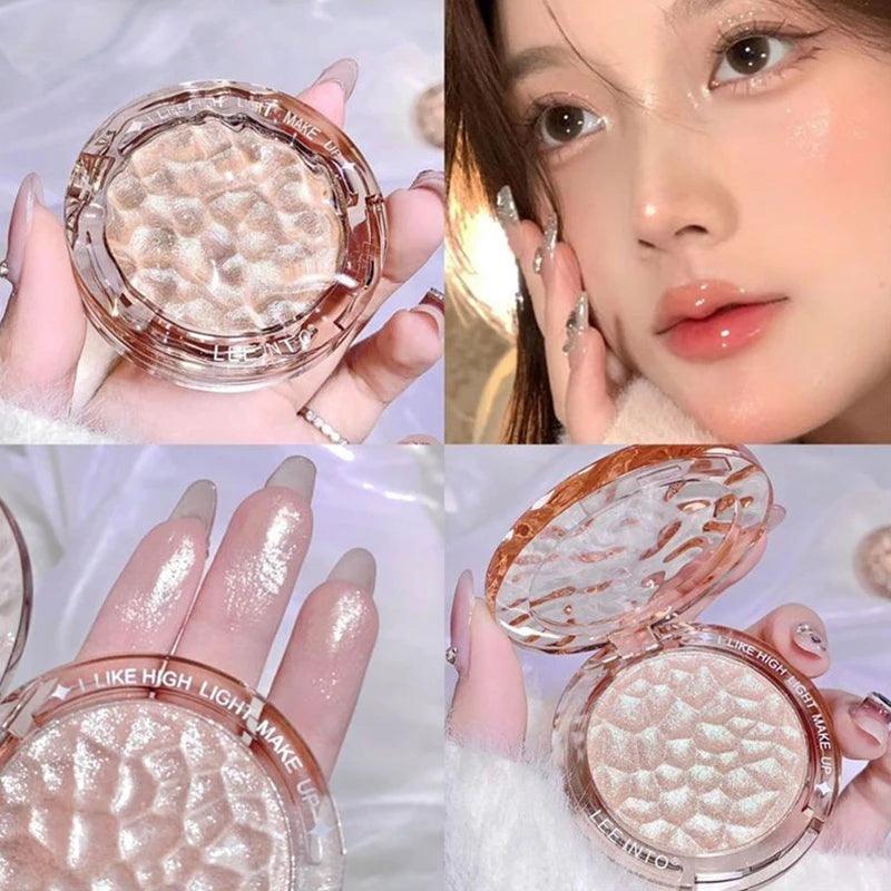 High gloss powder gloss glitter highlight contour palette natural gloss contour concealer lasting light