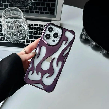 3D Flame Matte TPU Case for iPhone 17–11 Series