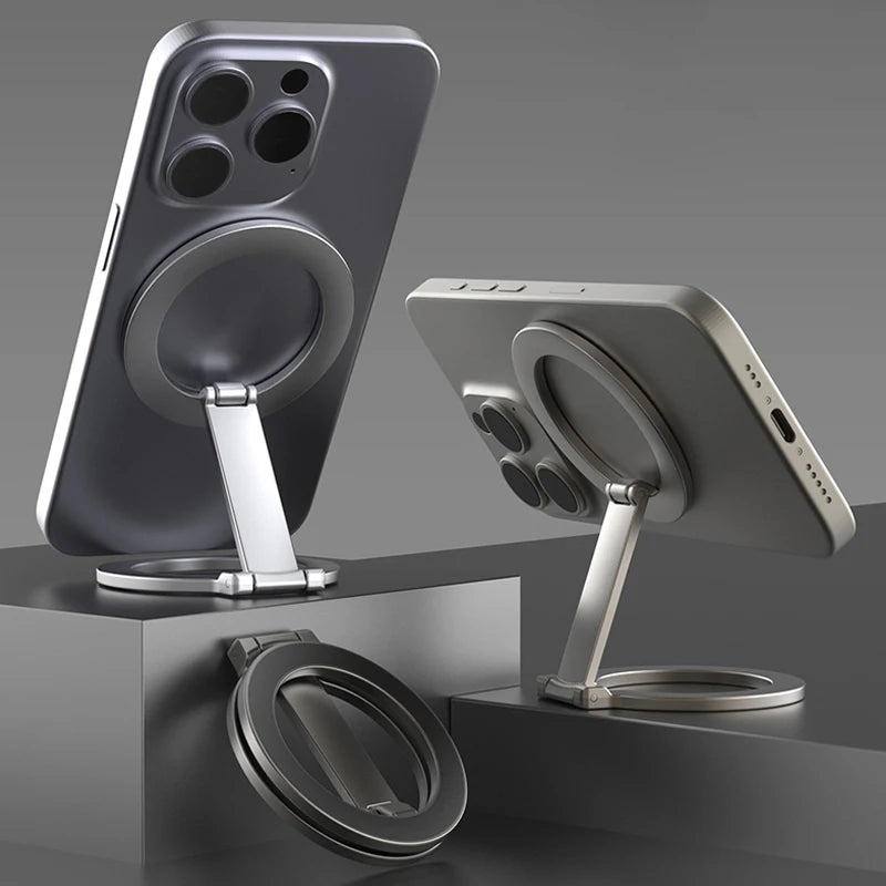 Magnetic Phone Stand Foldable Double-Side Strong Magnet Bracket for Magsafe Foldable Metal Holder Support for iPhone 13 14 15 16