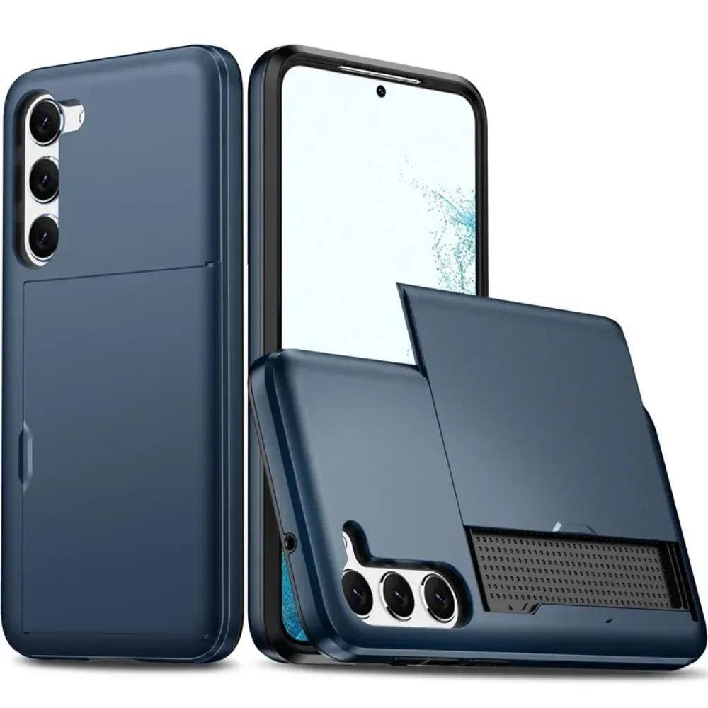 Wallet Card Holder Shockproof Case for Samsung Galaxy