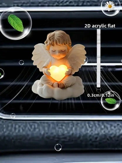 2pcs Angelic Car Air Vent Clip, Women's Car Decor, Cute Acrylic Car Air Freshener Vent Clip, Car Accessory