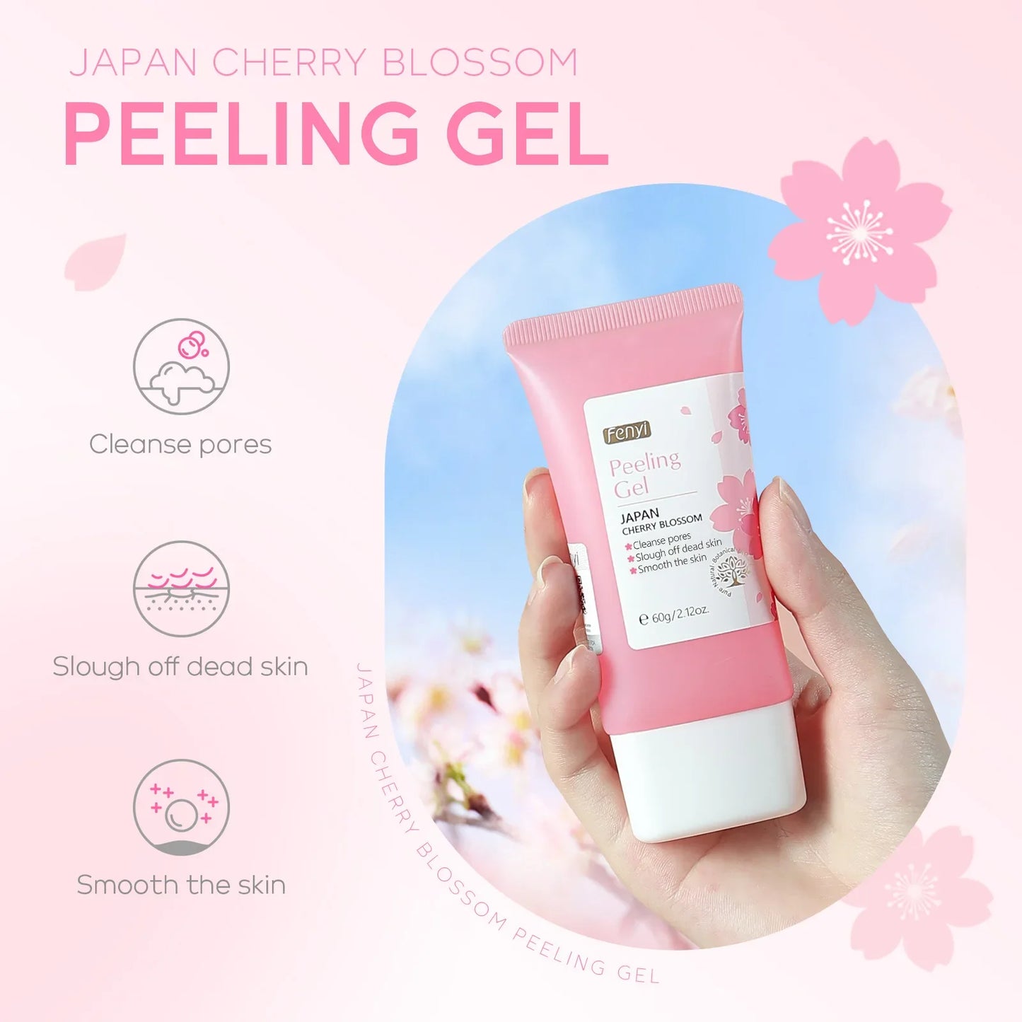 Sakura Deep Cleaning Exfoliating Gel Facial Peeling Scrub