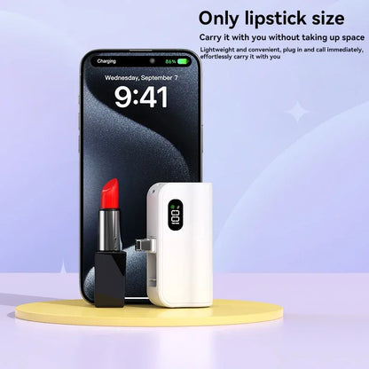 Mini Capsule Power Bank 5000mAh 20W Fast Charging Portable