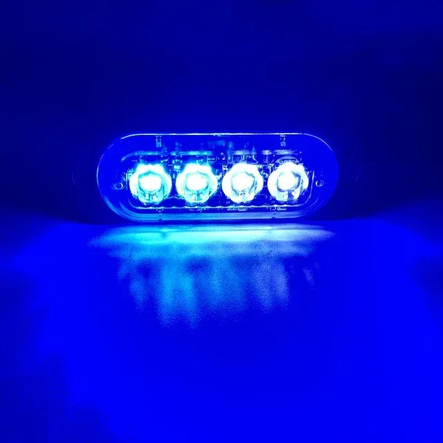 12V 24V Led Strobe Warning Light Emergency Stroboscope Grille Flashing Light bar Truck Car Beacon Lamp Amber Traffic Light Amber - Urbizia