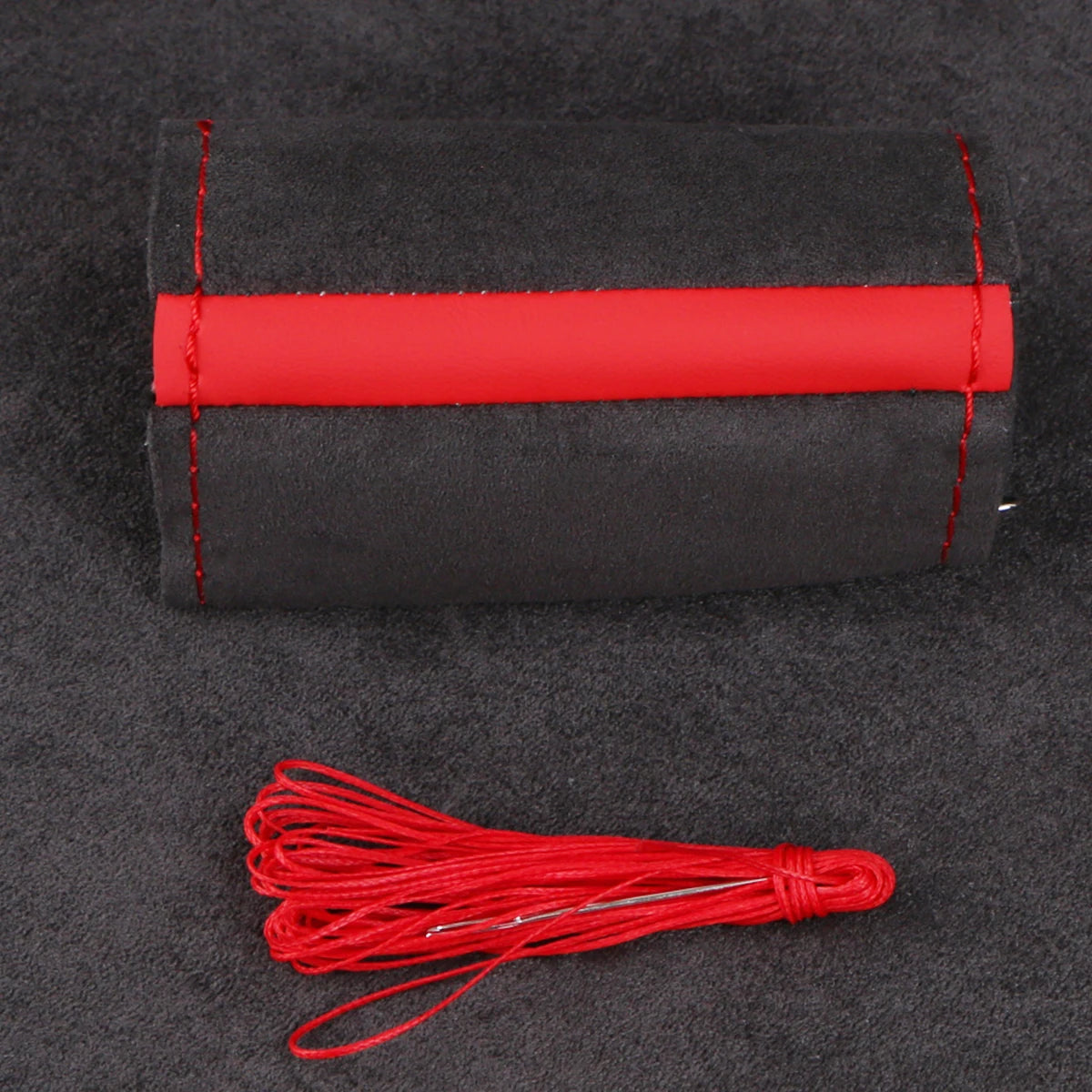 Universal Suede Car Steering Wheel Cover DIY Hand Sewing Soft Leather Braiding Cover For Auto Steering Wheel