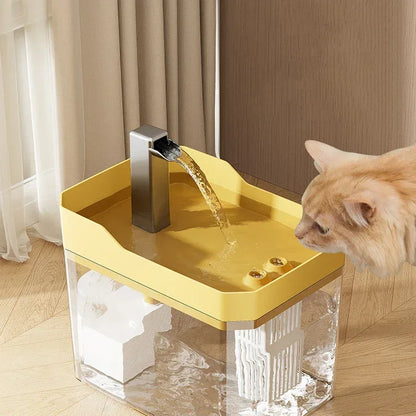 Hot transparent pet water dispenser plug-in automatic water drinker circulating and flowing out water smoothly pet water drinker - Urbizia