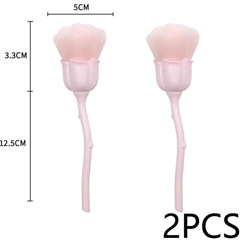 Rose-shaped Soft Brush For Manicure Nail Art Dust Brush Nail Dust Brush Gel Polish Dust Cleaning Nail Brushes Tool Nail Supplies