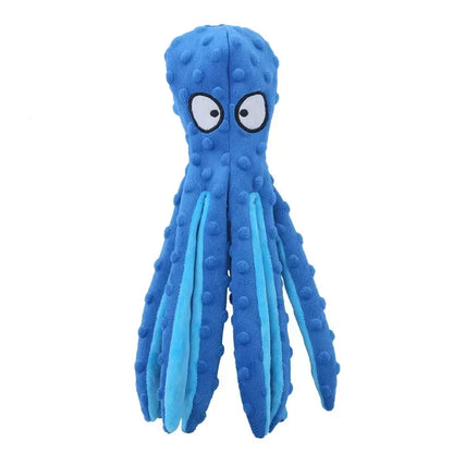 Dog Squeaky Toys Octopus - No Stuffing Crinkle Plush Dog Toys for Puppy Teething, Durable Interactive Dog Chew Toys for Small, M - Urbizia
