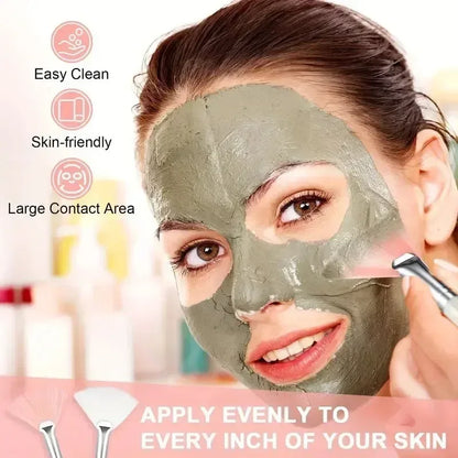 3/6/12pcs Practical Facial Brushes Fan Shape Brush Flat Head Face Mask Applicator Soft Portable Mask Brushes Cosmetic Tools - Urbizia