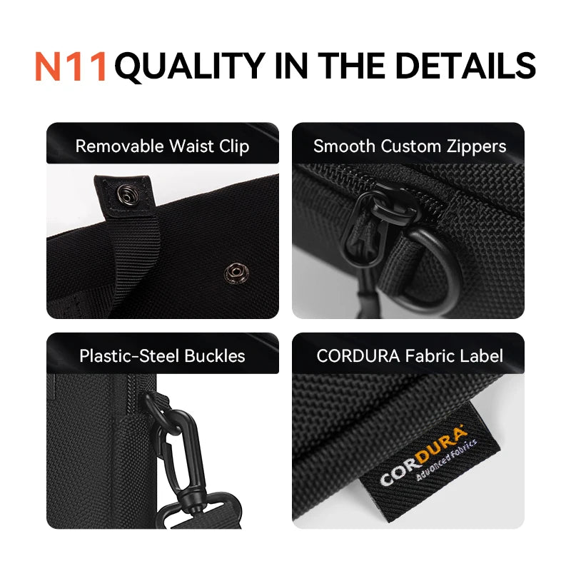 ReeYee Waterproof Crossbody Phone Bag, 1L Compact Lightweight Sling Pack, Durable Cordura Anti-Scuff Shoulder Handbag