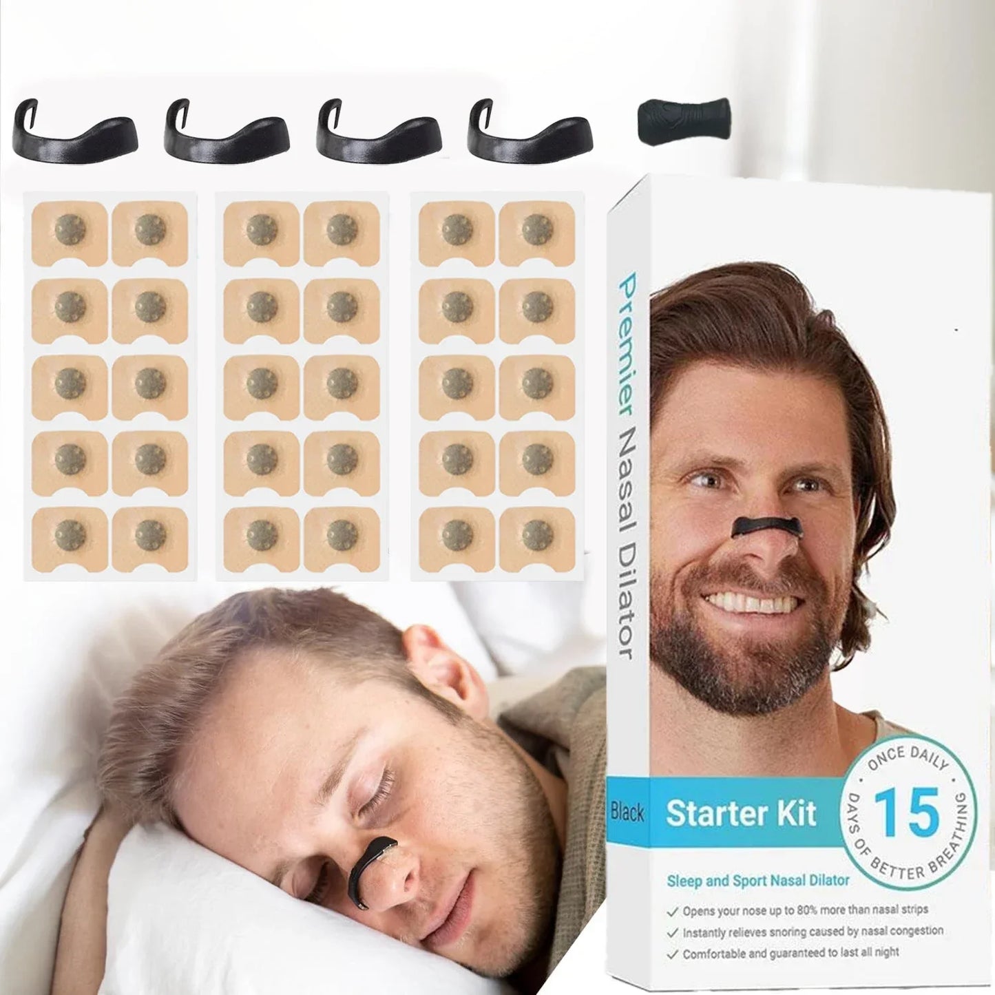 15 Pairs Magnetic Nasal Breathing Dilators