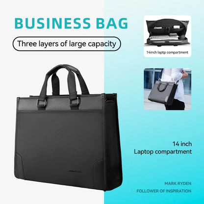 MARK RYDEN Sleek Business Briefcase 15.6 inch Water Repellent Laptop Bag with YKK Zipper