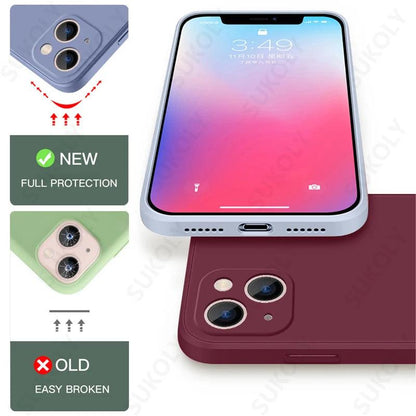 Luxury Liquid Silicone Case for iPhone Full Protection Series