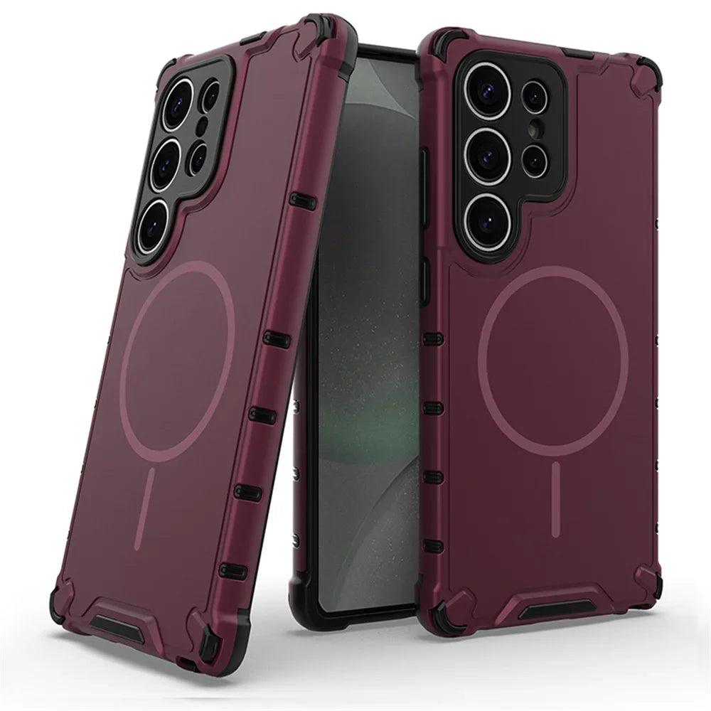 Anti-Slip Magnetic Bumper Armor Case for Samsung Galaxy Series