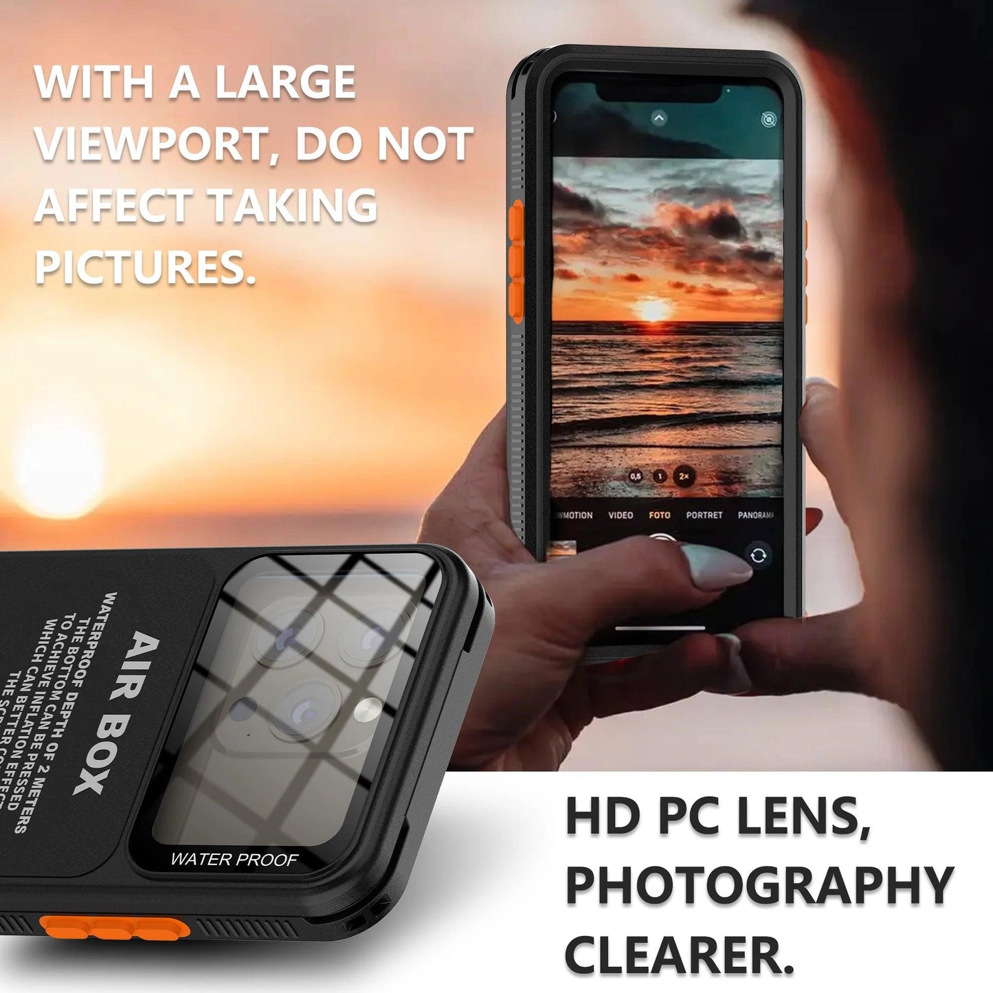 IP68 Waterproof Case for iPhone 13–17 Pro Max