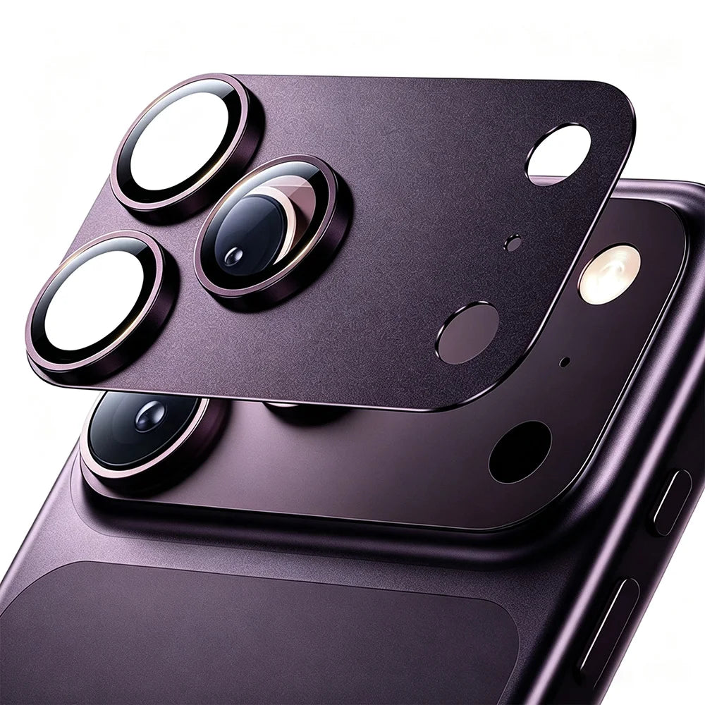 NNBILI For iPhone 17 18 Pro Max Camera Lens Protector Strong Adsorption Metal Tempered Glass Camera Screen Full Protective Cover