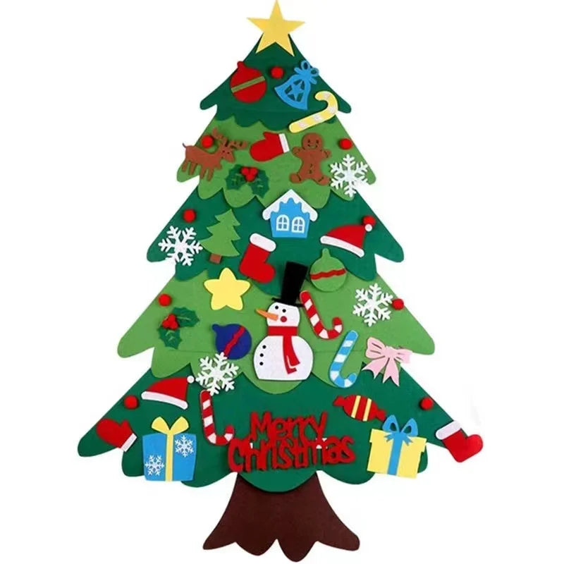 Felt Christmas Tree for Kids 3.2ft My First Christmas Tree for Toddlers 34 Ornaments Wall Hanging DIY Christmas Tree  Gifts