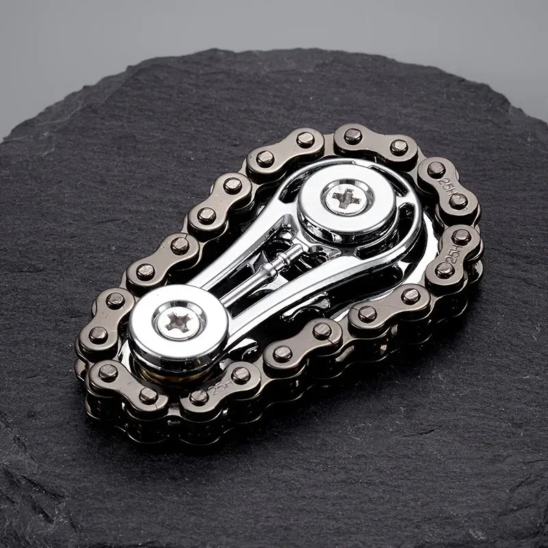 Metal Bike Chain Sprocket Fidget Spinner for Stress Relief