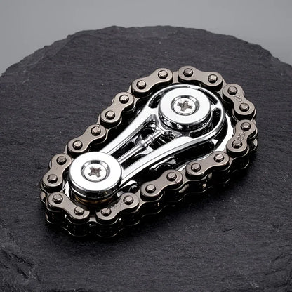 Metal Bike Chain Sprocket Fidget Spinner for Stress Relief