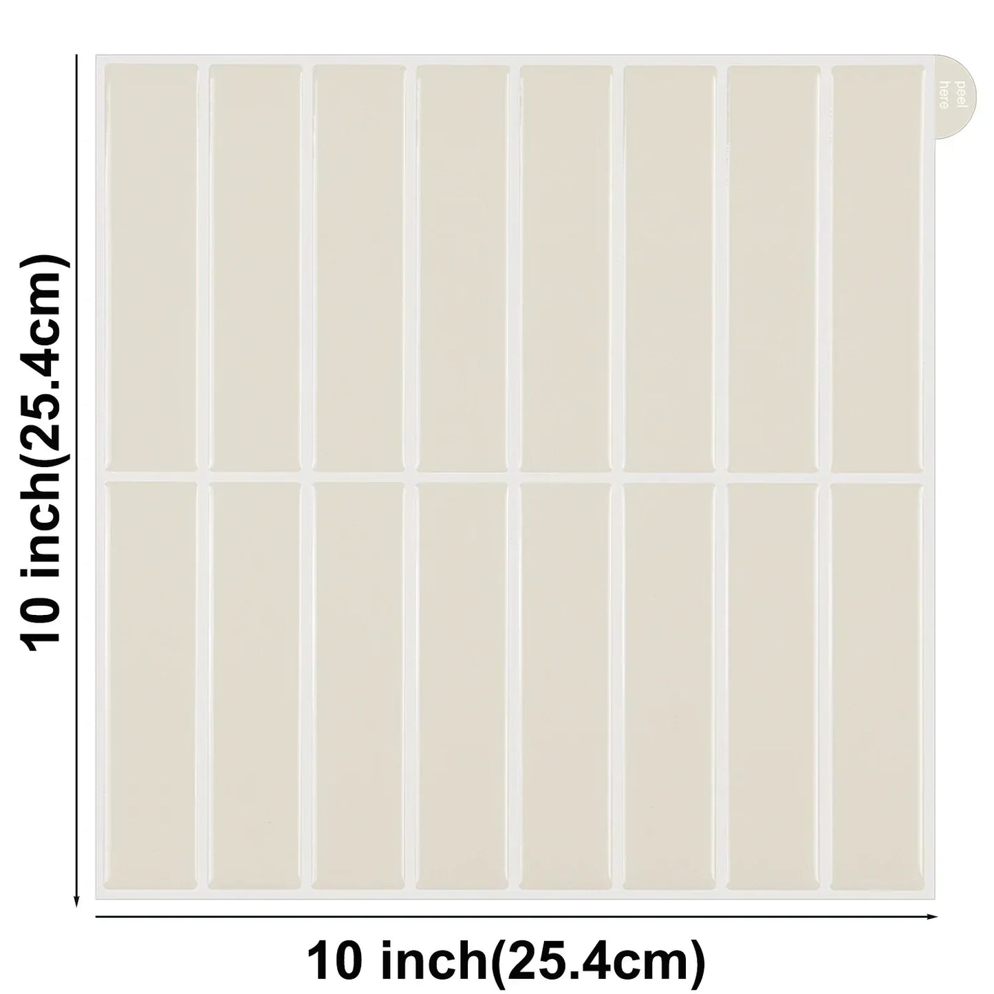 10 Sheets Peel and Stick Tiles 3D Waterproof Wall Tiles for Living Room RV PVC Wall Panels Interior Wall Decoration - Urbizia