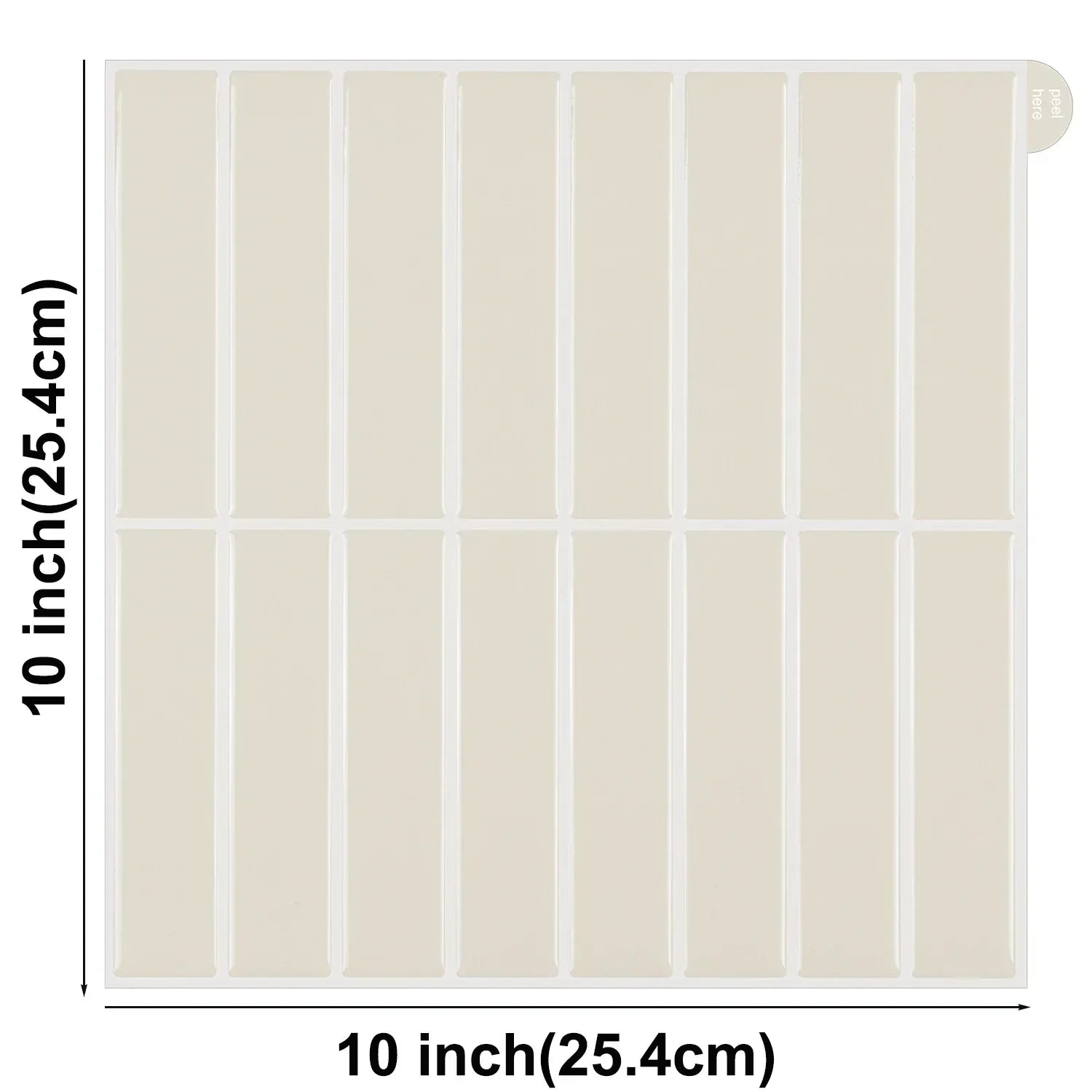10 Sheets Peel and Stick Tiles 3D Waterproof Wall Tiles for Living Room RV PVC Wall Panels Interior Wall Decoration - Urbizia