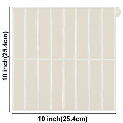 10 Sheets Peel and Stick Tiles 3D Waterproof Wall Tiles for Living Room RV PVC Wall Panels Interior Wall Decoration - Urbizia