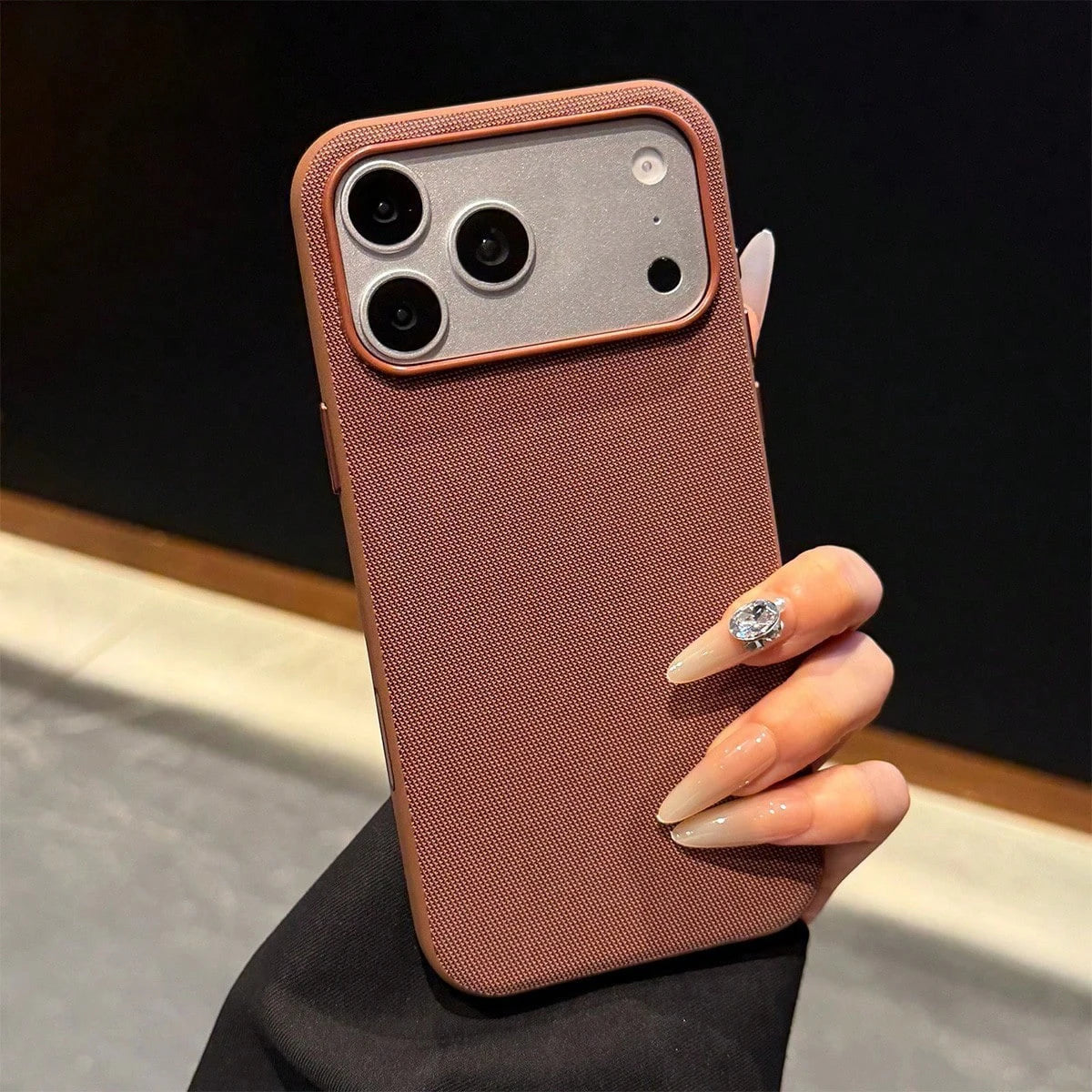 Luxury Tech Woven Fabric Magnetic Phone Case, Shockproof Scratch-Resistant Protective Cover with Magnetic Wireless Charging, Compatible with iPhone 18 Pro Max/17 Pro Max/16/15/14/13/Air