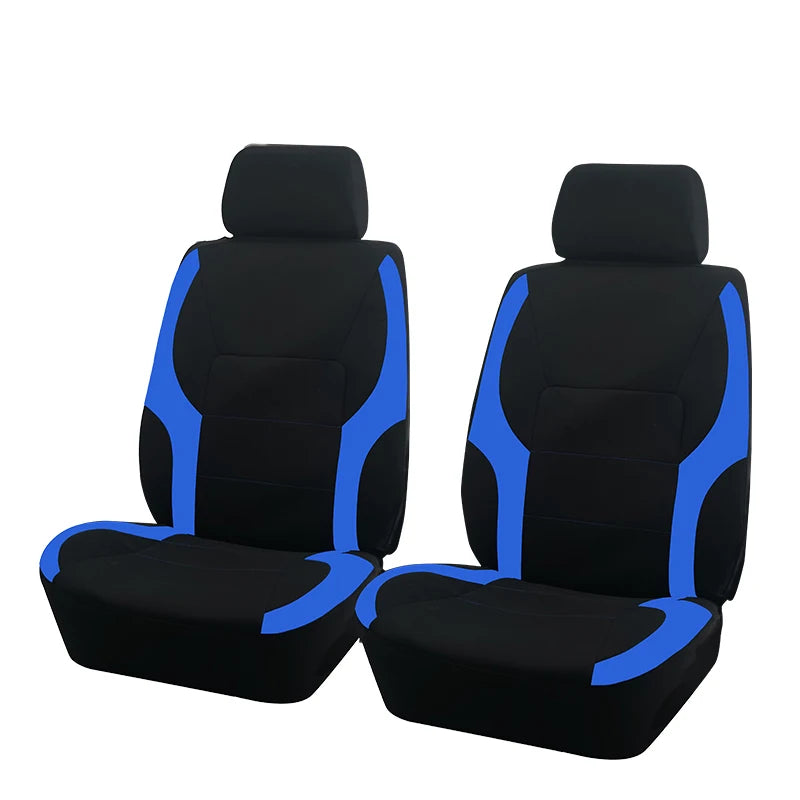 AUTO PLUS Sports Universal Polyester Car Seat Cover Set Fit Most Car Plain Fabric Bicolor Stylish Car Accessories Seat Protector