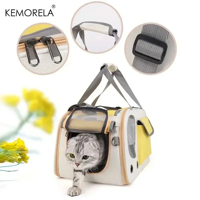 1Pcs Portable Pet Carrier Cat Bag For Cats And Dogs Ideal For Travel And Outdoor Activities Suitable For Cats And Small Dogs - Urbizia
