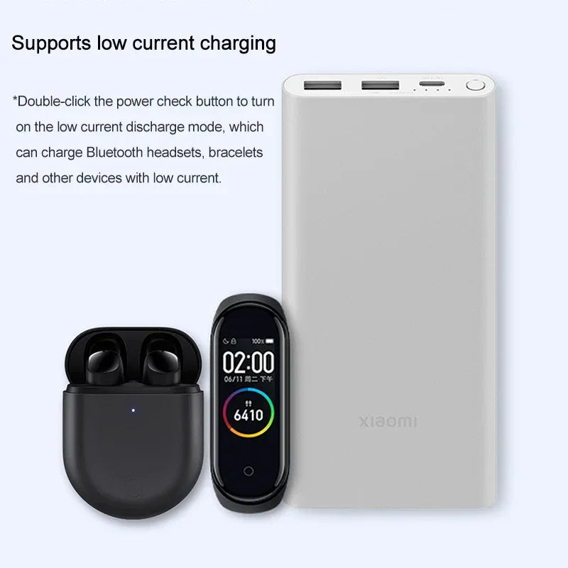 Xiaomi 10000mAh 22.5W Power Bank, 3 Ports, USB-C Fast Charging, Aluminum Alloy, Support Low Current Mode, For iPhone 16 15 14 13