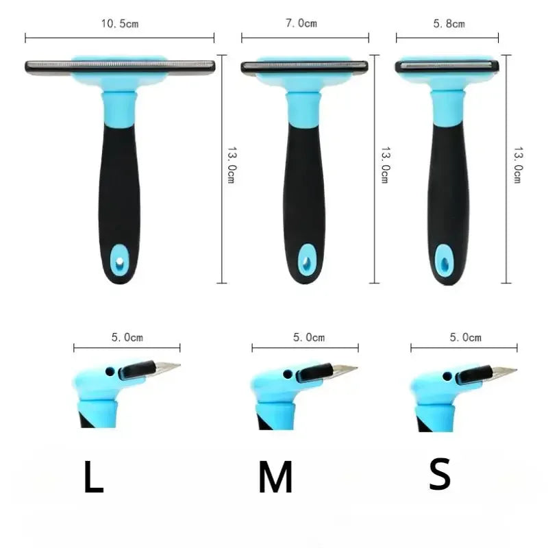 Pet Grooming Brush-Double Sided Shedding and Dematting Undercoat Rake Comb for Dogs and Cats Grooming and Care Deshedding Tool - Urbizia